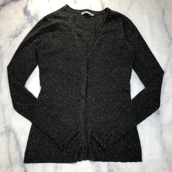 T Alexander Wang Heather Grey Cardigan Sweater - Picture 3 of 8